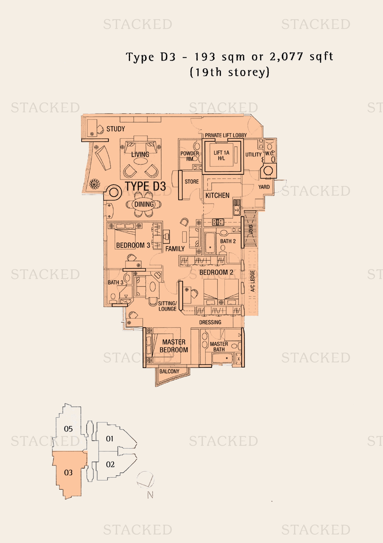 Cuscaden Residences floor plan